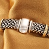 image:imageRossSimons Italian Sterling Silver and 18kt Bonded Gold Woven Braceletno gemstone