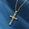image:imageRossSimons Pure Collection 010 ct tw Diamond Cross Pendant Necklace in 14kt Yellow Gold 18 inches