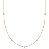 image:imagePure Collection by RossSimons 020 ct tw Diamond Station Necklace in 14kt Rose GoldDiamond