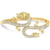 image:imageRossSimons 015 ct tw Diamond Dragon Bangle Bracelet in 18kt Gold Over SterlingDiamond