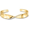 image:imageRossSimons 015 ct tw Diamond Twisted Cuff Bracelet in 18kt Gold Over SterlingDiamond