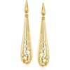 image:imageRossSimons 025 ct tw Diamond Long Drop Earrings in 18kt Yellow Gold