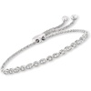 image:imageRossSimons 025 ct tw Diamond Square and MarquiseShaped Bolo Bracelet in Sterling Silver
