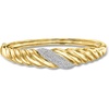 image:imageRossSimons 033 ct tw Diamond Shrimp Bangle Bracelet in 18kt Yellow GoldDiamond