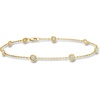 image:imageRossSimons 050 ct tw Diamond Station Bracelet in 14kt Yellow GoldDiamond