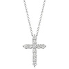image:imageRossSimons 050 ct tw LabGrown Diamond Cross Pendant Necklace in Sterling SilverDiamond