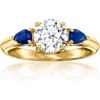 image:imageRossSimons 100 Carat LabGrown Diamond Ring With 30 ct tw Sapphires in 14kt Yellow GoldDiamond