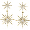 image:imageRossSimons 100 ct tw Diamond Starburst Drop Earrings in 14kt Yellow Gold