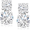 image:imageRossSimons 120 ct tw Diamond Drop Earrings in Platinum