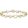 image:imageRossSimons 14kt 2Tone Gold OvalLink Braceletno gemstone