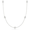 image:imageRossSimons 14kt Gold BezelSet Diamond Station Necklace 100 ct tw