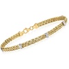 image:imageRossSimons 14kt Yellow Gold WheatChain Bracelet With DiamondsDiamond