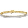 image:imageRossSimons 200 ct tw Diamond Leaf Bracelet in 18kt Gold Over SterlingDiamond