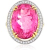 image:imageRossSimons 2000 Carat Pink Topaz and 52 ct tw Diamond Ring in 14kt Yellow GoldTopaz