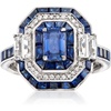 image:imageRossSimons 480 ct tw Sapphire Ring With Diamonds in 14kt White GoldSapphire