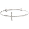 image:imageRossSimons Diamond Sideways Cross Bangle Bracelet in Sterling Silver
