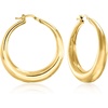 image:imageRossSimons Italian 18kt Yellow Gold Graduated Hoop Earrings