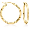 image:imageRossSimons Italian 2mm 14kt Yellow Gold Hoop Earrings