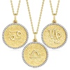 image:imageRossSimons Virgo  20 ct tw Diamond Zodiac Pendant Necklace in 18kt Gold Over Sterling 18 inches