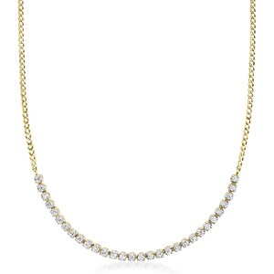 image:imagePure Collection by RossSimons 100 ct tw Diamond TennisStyle Necklace in 14kt Yellow GoldDiamond