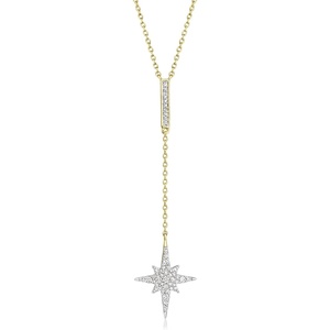 image:imageRossSimons 030 ct tw Diamond North Star YNecklace in 18kt Gold Over SterlingDiamond