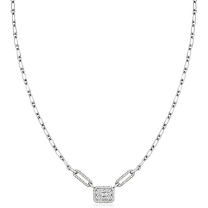 image:imageRossSimons 050 ct tw Diamond Cluster Necklace in Sterling SilverDiamond