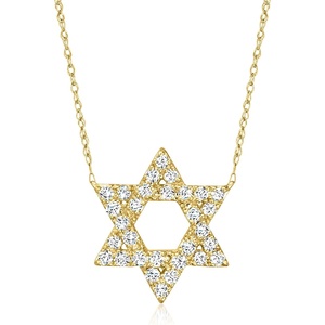 image:imageRossSimons 050 ct tw Diamond Star Of David Necklace in 14kt Yellow GoldDiamond