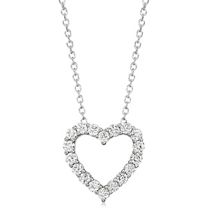 image:imageRossSimons 050 ct tw LabGrown Diamond Heart Pendant Necklace in Sterling SilverDiamond