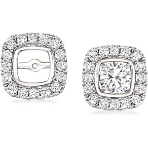 image:imageRossSimons 100 ct tw Diamond Earring Jackets in 14kt White Gold