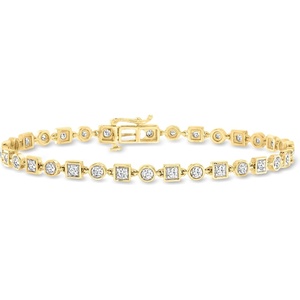 image:imageRossSimons 100 ct tw Diamond Geometric Bracelet in 14kt Yellow GoldDiamond