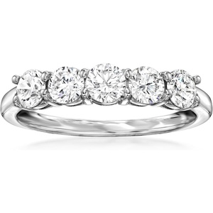 image:imageRossSimons 100 ct tw LabGrown Diamond 5Stone Ring in 14kt White GoldDiamond