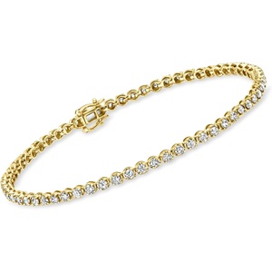image:imageRossSimons 14kt Gold Diamond Tennis Bracelets HI Color I2 Clarity