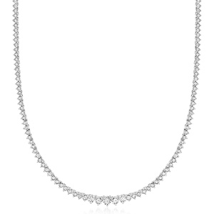 image:imageRossSimons 200 ct tw Graduated LabGrown Diamond Tennis Necklace in Sterling SilverDiamond