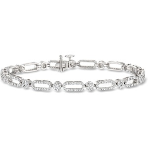 image:imageRossSimons 200 ct tw Pave Diamond Link Bracelet in 14kt White GoldDiamond
