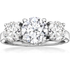 image:imageRossSimons 300 ct tw LabGrown Diamond 3Stone Ring in 14kt White Gold Size 7