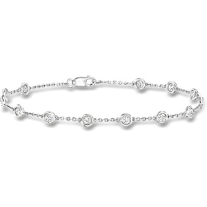 image:imageRossSimons BezelSet Diamond Station Bracelet