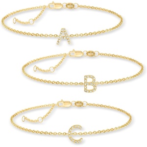 image:imageRossSimons Diamond Initial Bracelet in 18kt Gold Over Sterling7inch F