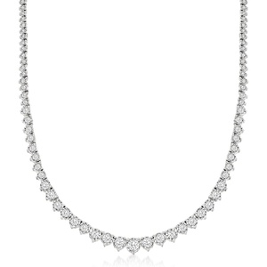 image:imageRossSimons Diamond Tennis Necklace IJ Color  I3 ClarityWhite