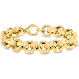 image:imageRossSimons Italian 14kt Yellow Gold RoloLink Braceletno gemstone