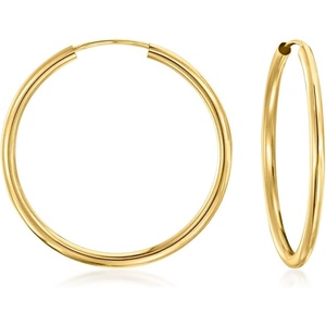 image:imageRossSimons Italian 15mm 14kt Yellow Gold Endless Hoop Earrings