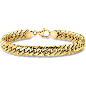 image:imageRossSimons Italian 18kt Yellow Gold CubanLink Braceletno gemstone