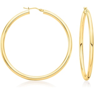 image:imageRossSimons Italian 3mm 14kt Yellow Gold Hoop Earrings