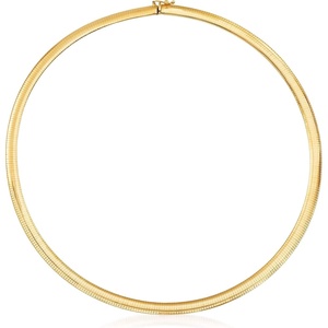 image:imageRossSimons Italian 6mm 14kt Yellow Gold Omega NecklaceNo Gemstone