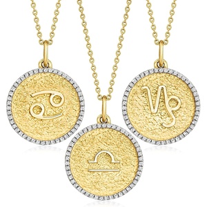 image:imageRossSimons Virgo  20 ct tw Diamond Zodiac Pendant Necklace in 18kt Gold Over Sterling 18 inches