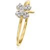 image:imagePure Collection by RossSimons 010 ct tw Diamond 4Leaf Clover Ring in 18kt Gold Over SterlingDiamond