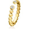 image:imagePure Collection by RossSimons 015 ct tw LabGrown Diamond OpenSpace Beaded Ring in 18kt Gold Over SterlingDiamond