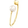 image:imagePure Collection by RossSimons 555mm Cultured Pearl and 10kt Yellow Gold Bead OpenSpace Ring