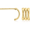 image:imagePure Collection by RossSimons Italian 10kt Yellow Gold Petite 3Row Curved Hoop Earrings