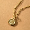 image:imagePure Collection by RossSimons Italian 18kt Gold Over Sterling Sunflower Necklace 16 inches