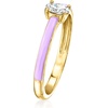 image:imageRossSimons 025 Carat LabGrown Diamond Ring With Lavender Enamel in 18kt Gold Over SterlingDiamond
